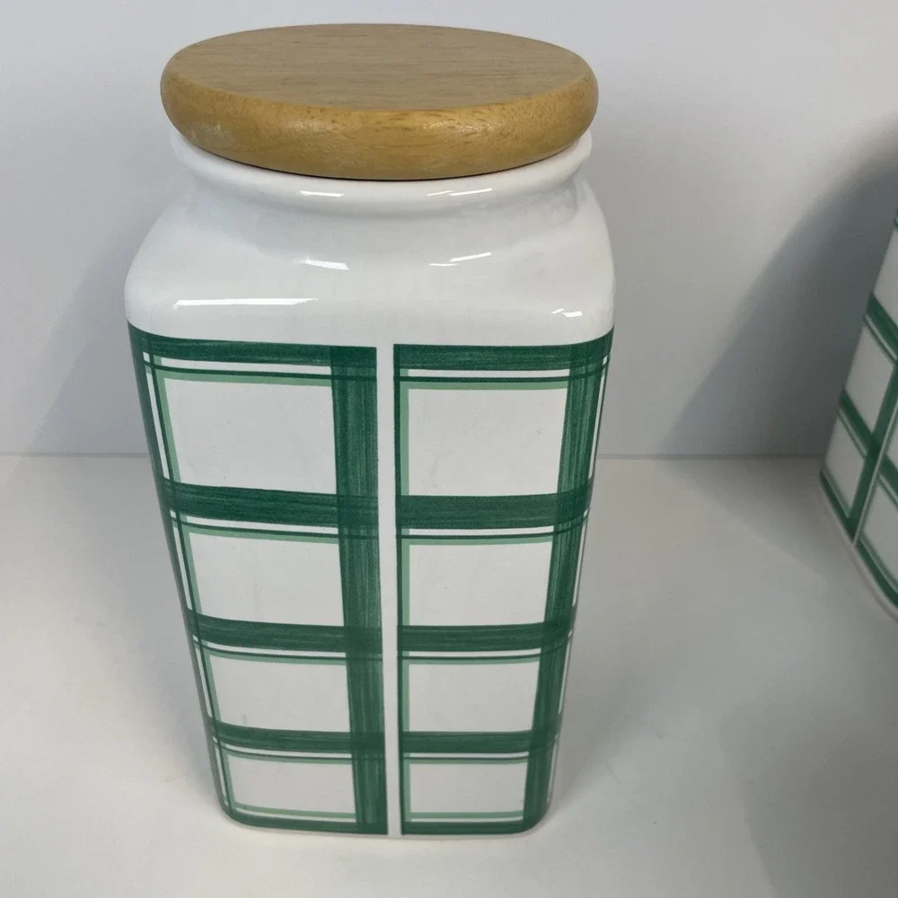 LILLIAN VERNON Fruit Canister Set 4 With Lids Grapes Cherries Lemon Strawberry